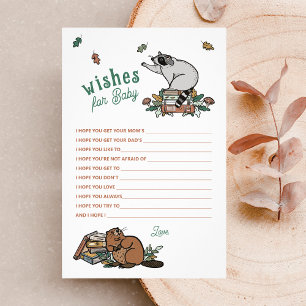 Woodland Wishes voor Baby Baby shower Game Flyer