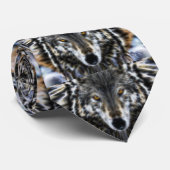 Woodland Wolf Inspirerend Portrait Stropdas (Opgerold)