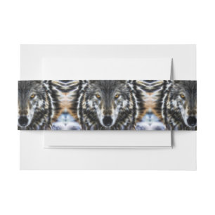 Woodland Wolf Inspirerend Portrait Uitnodigingen Wikkel