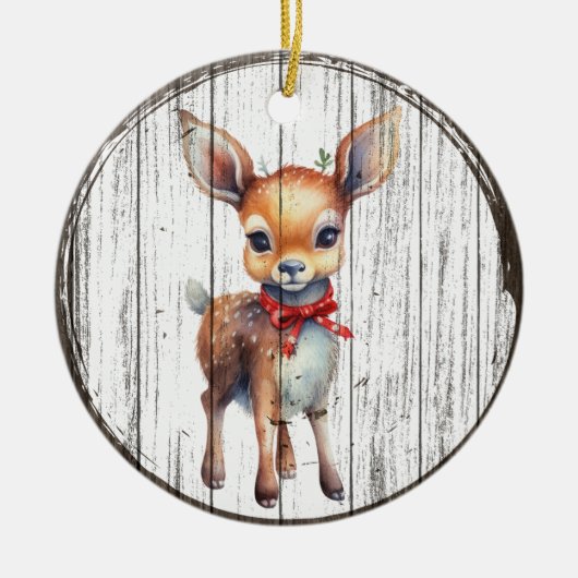 Woodland Wonder - Christmas Deer Ornament (Voorkant)