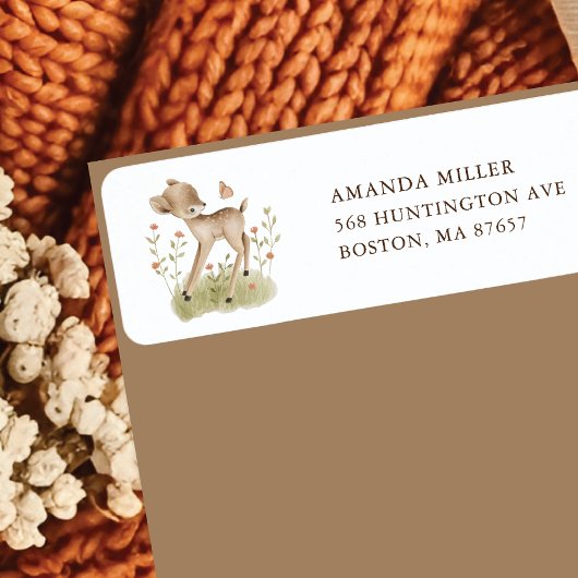 Woodland Wonder Deer Étiquette de adresse