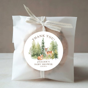 Woodland Wonder Deer Ronde Sticker