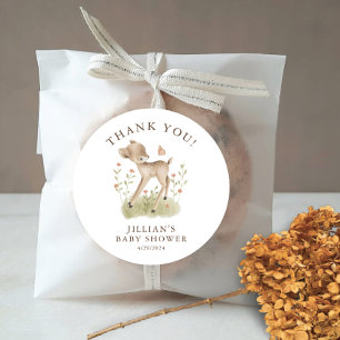 Woodland Wonder Herten Classic Ronde Sticker