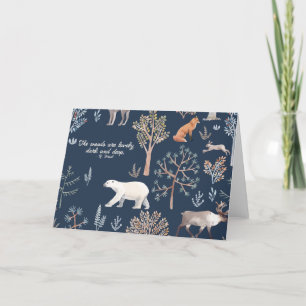 Woodland Wonders Christmas Kaarten Bedankt Notitie
