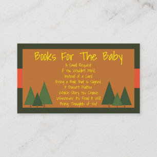 Woodlands Baby shower Breng een boek Insert Informatiekaartje