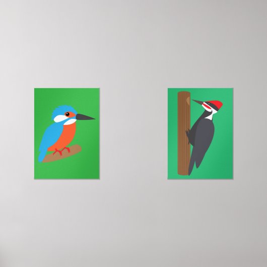 Woodpecker and Kingfisher (Recto)