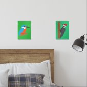 Woodpecker and Kingfisher Muurkunst Sets (Slaapkamer)