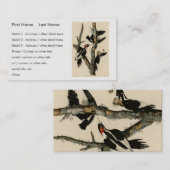 Woodpecker Audubon's Birds of America Visitekaartje (Voorkant / Achterkant)