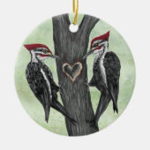 Woodpecker Ornamant Keramisch Ornament (Voorkant)