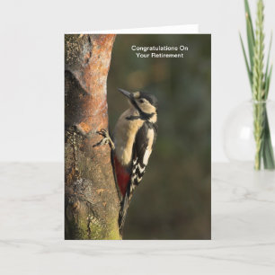 Woodpecker Retirement Card Kaart