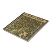 Woodpecker van William Morris,  textielkunst Tegeltje (Zijkant)