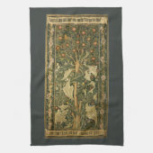 Woodpecker van William Morris,  textielkunst Theedoek (Verticaal)