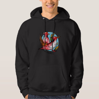 Woodpecker Vogel Natuur Rood Gepileerde Woodpecker Hoodie