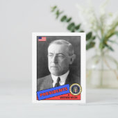Woodrow Wilson Baseball Card Briefkaart (Staand voorkant)