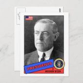 Woodrow Wilson Baseball Card Briefkaart (Voorkant / Achterkant)