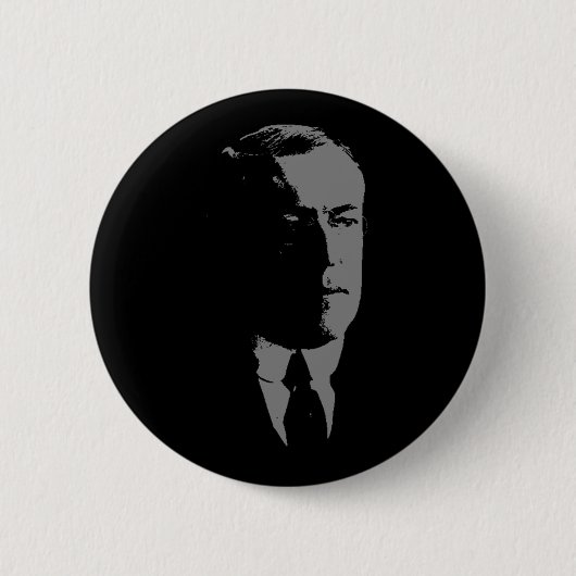 Woodrow Wilson silhouette Ronde Button 5,7 Cm (Voorkant)