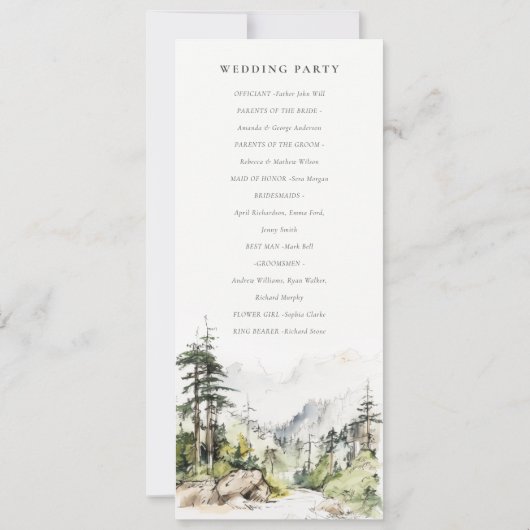 Woods Mountain Landscape Sketch Programme de maria (Dos)