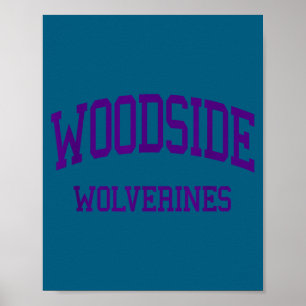 Woodside middelbare school hs newport news va retr poster
