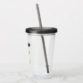 Woodstock Classic Design Pattern | Jouw namen toev Acryl Drinkbeker (Links)