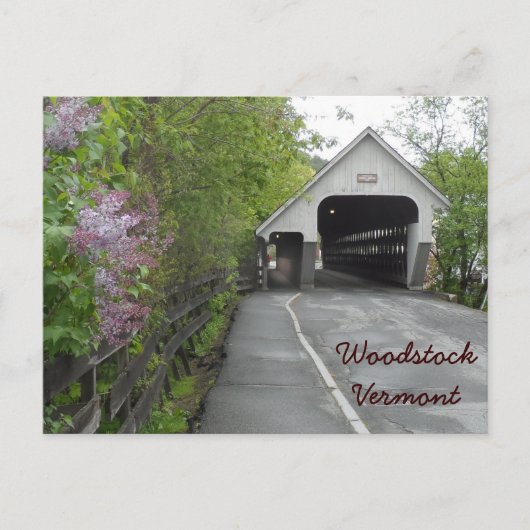 Woodstock Covered Bridge, Vermont Briefkaart (Voorkant)