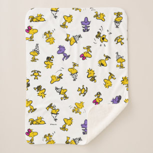 Woodstock Fun Pattern Sherpa Deken