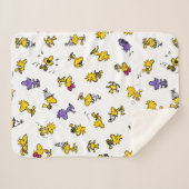 Woodstock Fun Pattern Sherpa Deken (Voorkant (horizontaal))