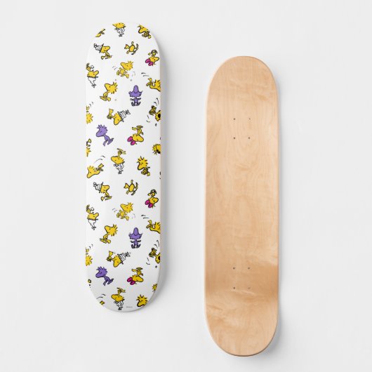 Woodstock Fun Pattern Skateboard (Voorkant)