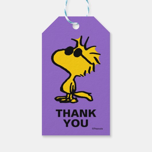 Woodstock in zonnebril cadeaulabel (Achterkant)