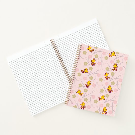 Woodstock Pink Cherry Blossom Pattern Notitieboek (Binnen)