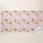 Woodstock Pink Cherry Blossom Pattern Strandlaken (Voorkant)