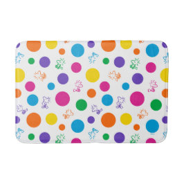 Woodstock Rainbow Polka Dot Pattern Badmat