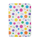 Woodstock Rainbow Polka Dot Pattern Badmat (Voorkant Verticaal)