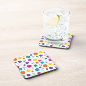 Woodstock Rainbow Polka Dot Pattern Bier Onderzetter (Rechterzijde)