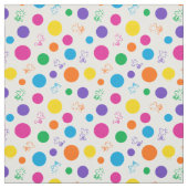 Woodstock Rainbow Polka Dot Pattern Stof (Swatch)