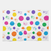Woodstock Rainbow Polka Dot Pattern Theedoek (Horizontaal)