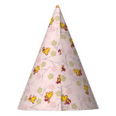 Woodstock Roze Cherry Blossom Pattern Feesthoedjes (Achterkant)
