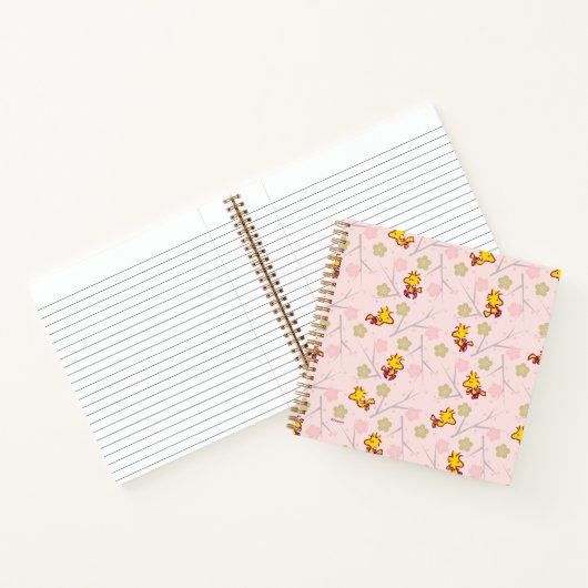 Woodstock Roze Cherry Blossom Pattern Notitieboek (Binnen)