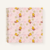 Woodstock Roze Cherry Blossom Pattern Notitieboek (Voorkant)