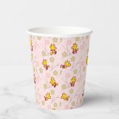 Woodstock Roze Cherry Blossom Pattern Papieren Bekers (Rechts)