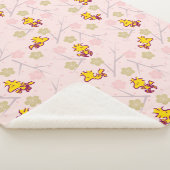 Woodstock Roze Cherry Blossom Pattern Sherpa Deken (3/4)