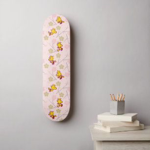 Woodstock Roze Cherry Blossom Pattern Skateboard