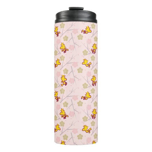 Woodstock Roze Cherry Blossom Pattern Thermosbeker (Voorkant)