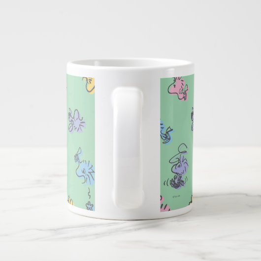Woodstock Sugar Pop Art Pattern Extra Grote Beker (Achterkant)