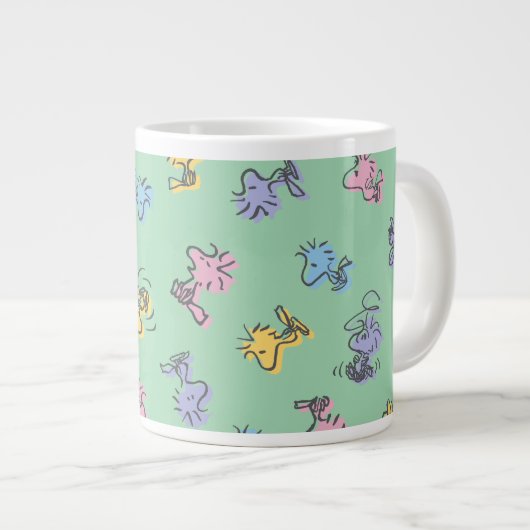 Woodstock Sugar Pop Art Pattern Extra Grote Beker (Voorkant rechts)