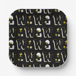 Woodstock Varsity Sports Letter Patroon Papieren Bordje