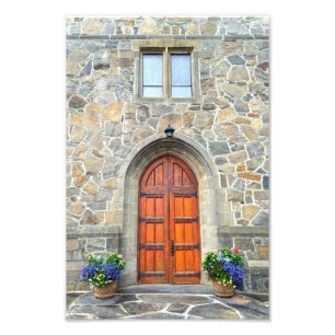 Woodstock, Vermont, Church Doors Foto Afdruk