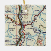 Woodsville NH  Map Keramisch Ornament (Voorkant)
