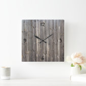Woodsy Clock. Vierkante Klok (Huis)