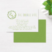 Woodsy Elegance | Trouwdag Handtekening Cocktail Visitekaartje (Bureau)