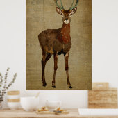 Woodsy Elk Art Poster (Keuken)